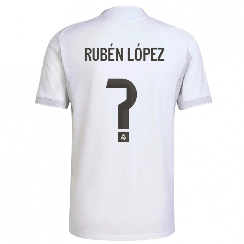 Danxen Enfant Maillot Rubén López #0 Blanc Jaune Tenues Domicile 2025/26 T-Shirt