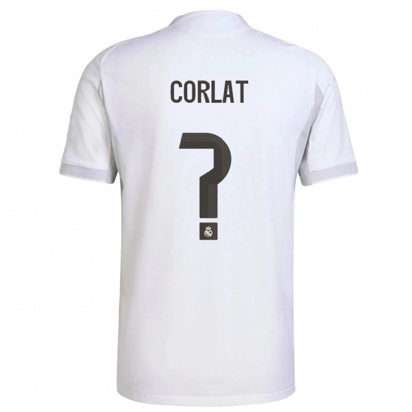 Danxen Enfant Maillot Edu Corlat #0 Blanc Jaune Tenues Domicile 2025/26 T-Shirt
