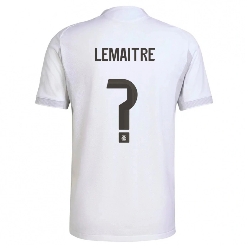 Danxen Enfant Maillot Leo Lemaitre #0 Blanc Jaune Tenues Domicile 2025/26 T-Shirt