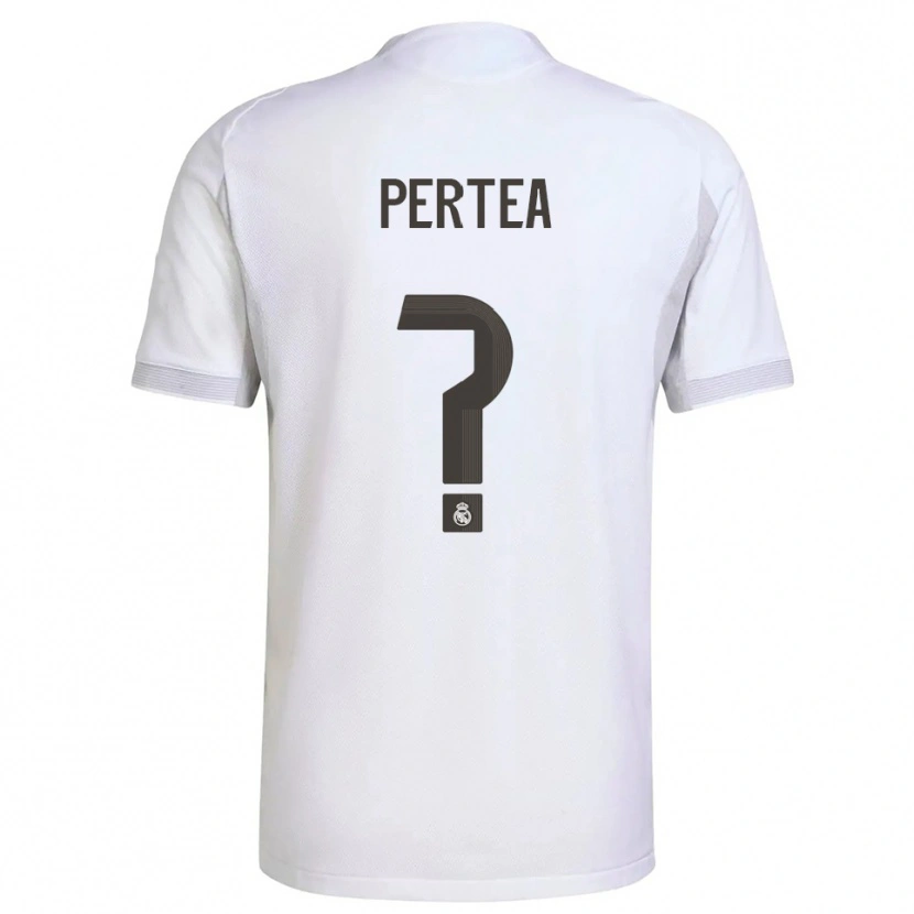 Danxen Enfant Maillot Raul Perțea #0 Blanc Jaune Tenues Domicile 2025/26 T-Shirt