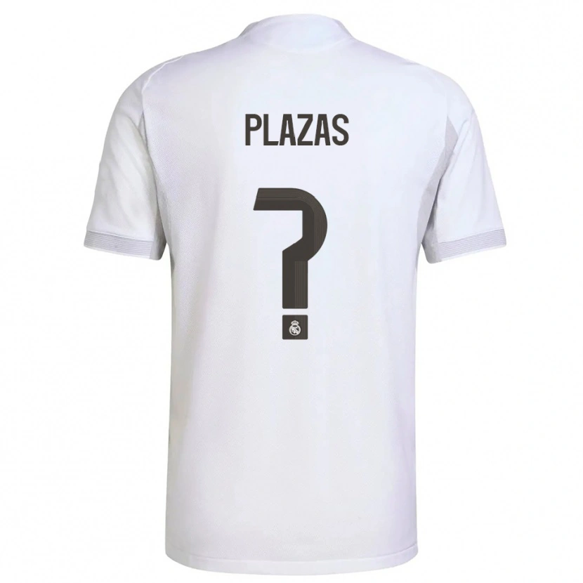 Danxen Enfant Maillot Victor Plazas #0 Blanc Jaune Tenues Domicile 2025/26 T-Shirt