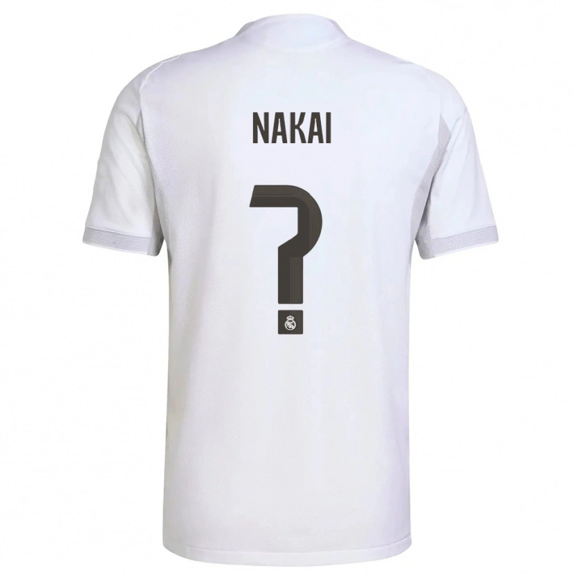 Danxen Enfant Maillot Takuhiro Nakai #0 Blanc Jaune Tenues Domicile 2025/26 T-Shirt