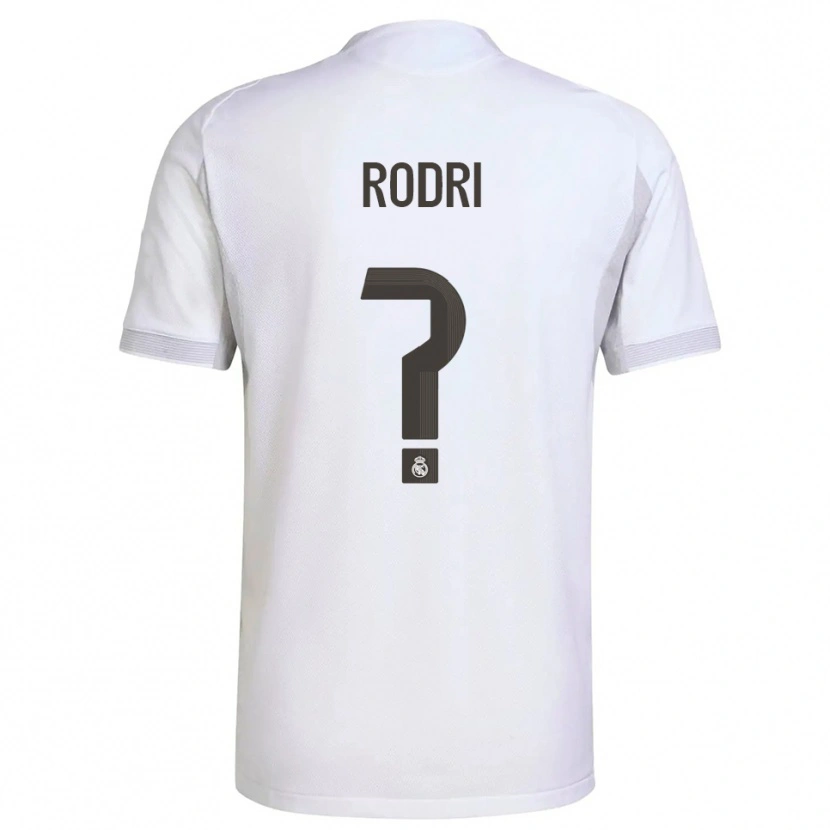 Danxen Enfant Maillot Rodri #0 Blanc Jaune Tenues Domicile 2025/26 T-Shirt
