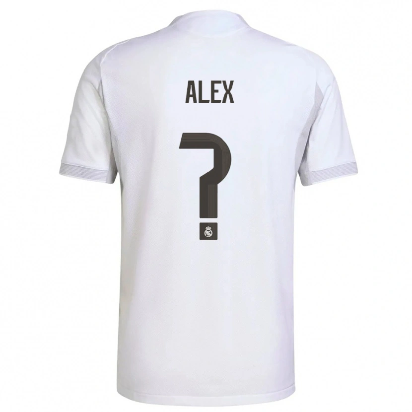 Danxen Enfant Maillot Alex Sanchez #0 Blanc Jaune Tenues Domicile 2025/26 T-Shirt