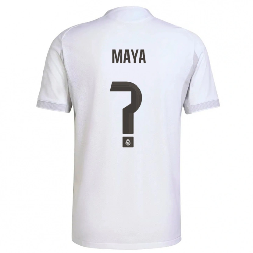 Danxen Enfant Maillot Santos Maya #0 Blanc Jaune Tenues Domicile 2025/26 T-Shirt