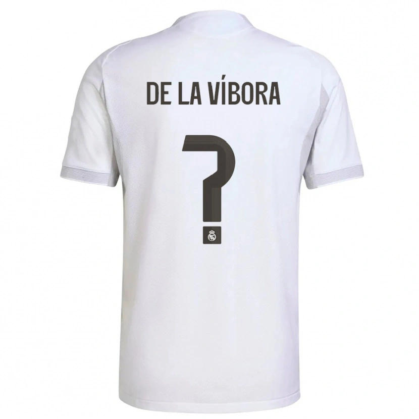 Danxen Enfant Maillot David De La Víbora #0 Blanc Jaune Tenues Domicile 2025/26 T-Shirt
