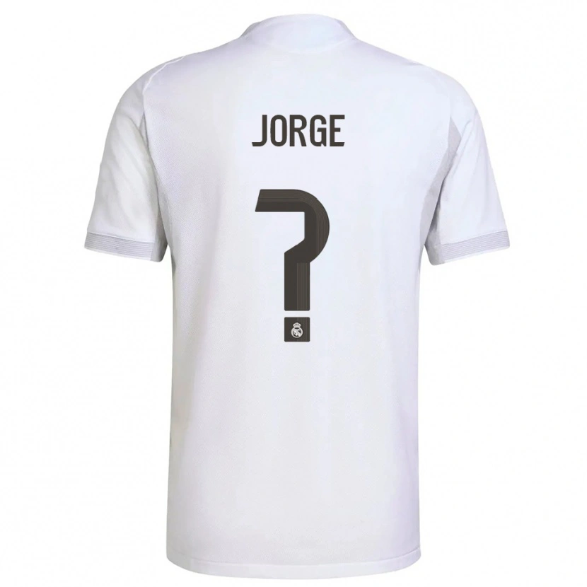Danxen Enfant Maillot Jorge García #0 Blanc Jaune Tenues Domicile 2025/26 T-Shirt