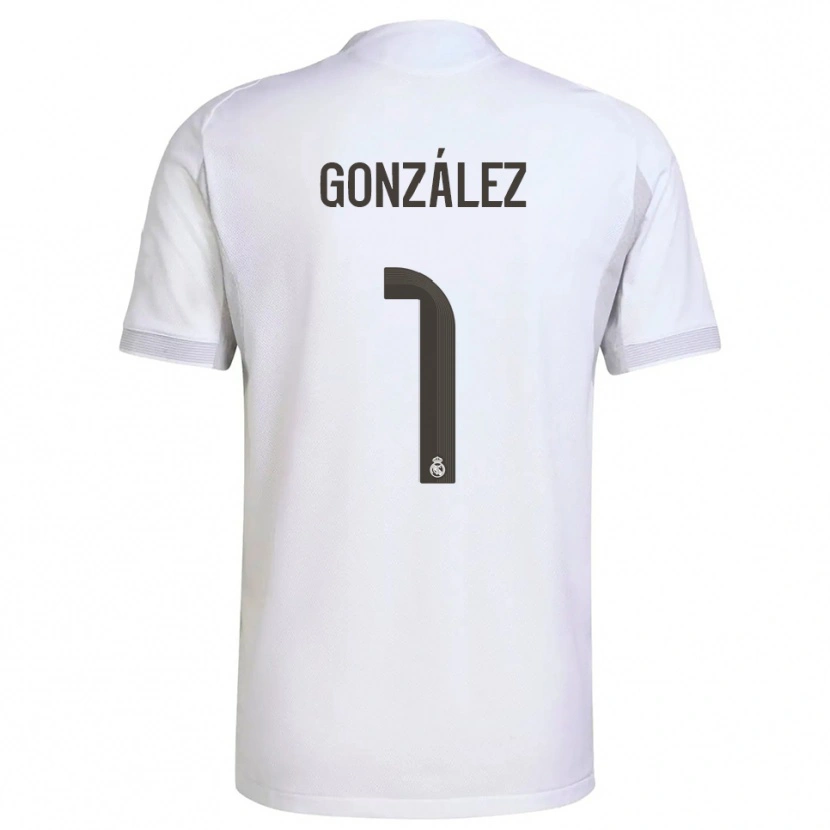 Danxen Enfant Maillot Álvaro González #1 Blanc Jaune Tenues Domicile 2025/26 T-Shirt