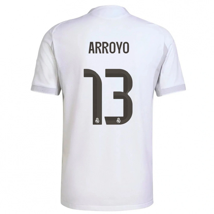 Danxen Enfant Maillot Diego Arroyo #13 Blanc Jaune Tenues Domicile 2025/26 T-Shirt