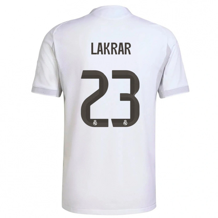 Danxen Enfant Maillot Maëlle Lakrar #23 Blanc Jaune Tenues Domicile 2025/26 T-Shirt