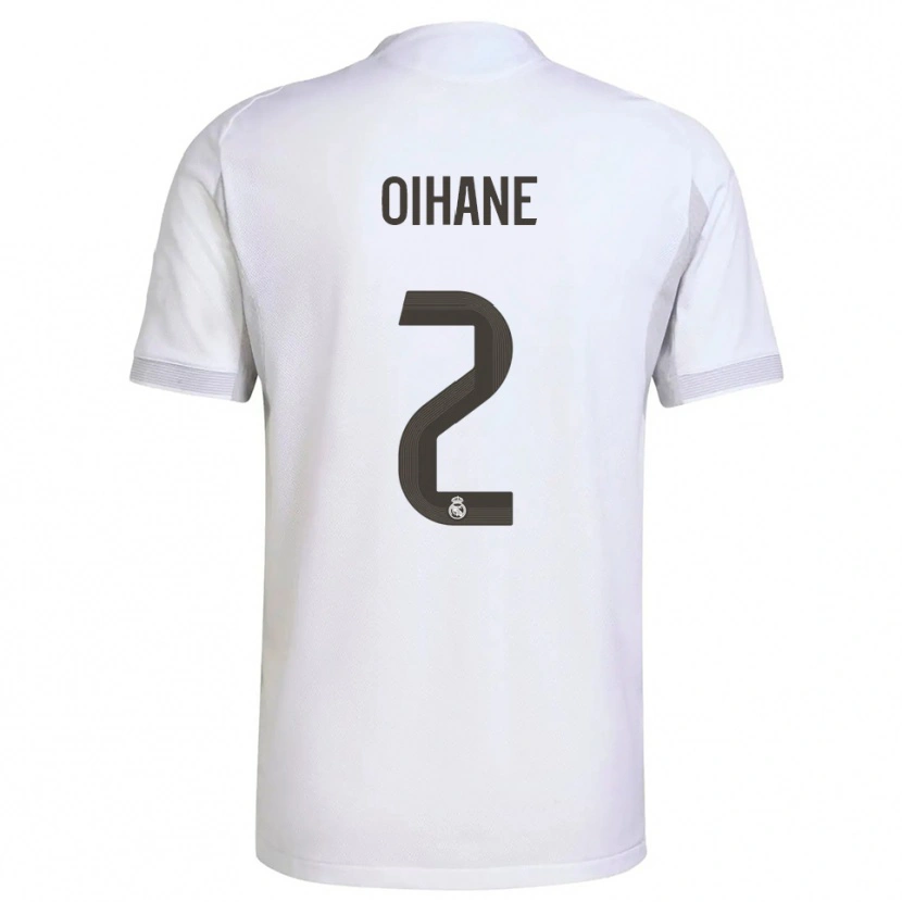 Danxen Enfant Maillot Oihane Hernández #2 Blanc Jaune Tenues Domicile 2025/26 T-Shirt