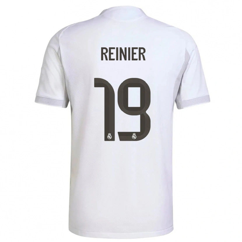 Danxen Enfant Maillot Reinier #19 Blanc Jaune Tenues Domicile 2025/26 T-Shirt