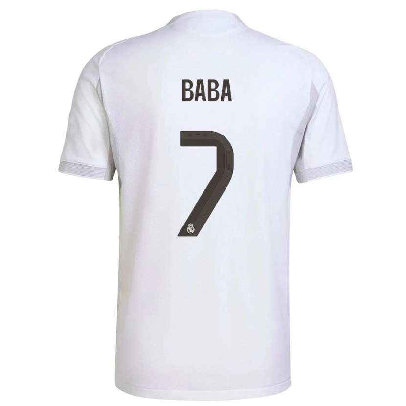Danxen Enfant Maillot Baba Diocou #7 Blanc Jaune Tenues Domicile 2025/26 T-Shirt