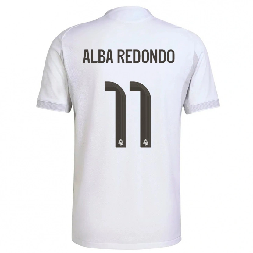 Danxen Enfant Maillot Alba Redondo #11 Blanc Jaune Tenues Domicile 2025/26 T-Shirt