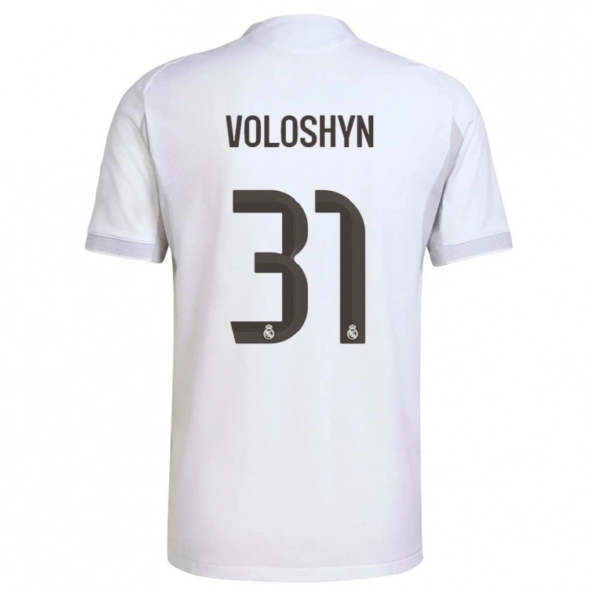 Danxen Enfant Maillot Ilya Voloshyn #31 Blanc Jaune Tenues Domicile 2025/26 T-Shirt