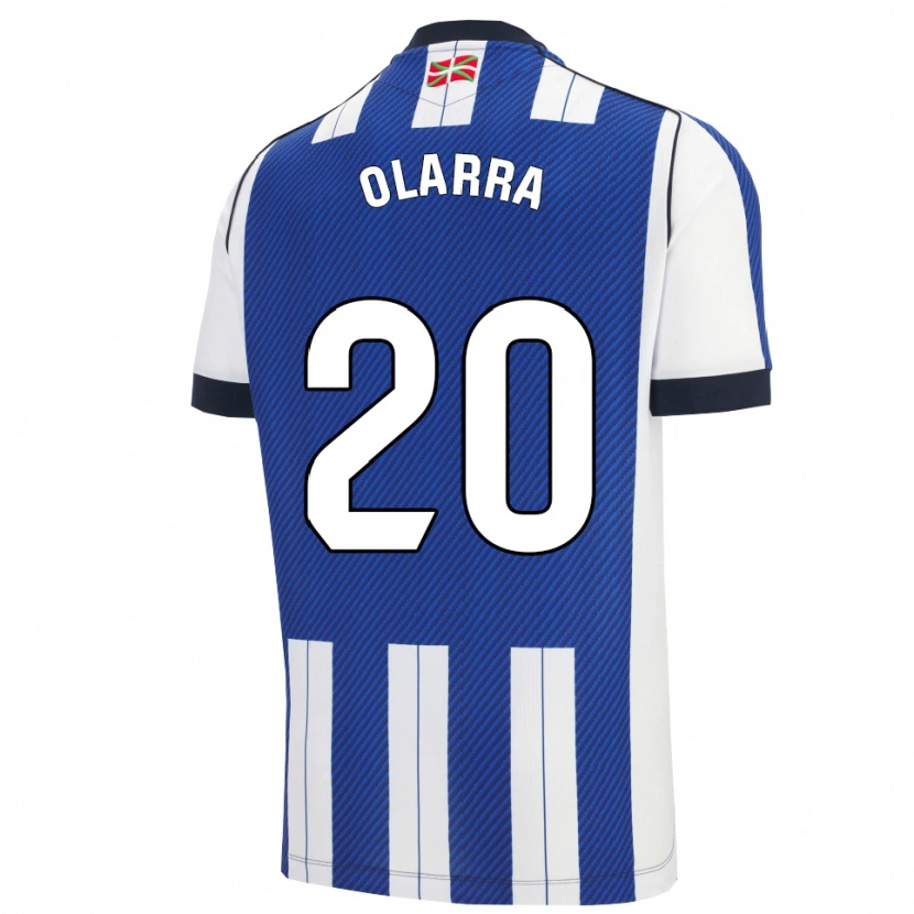 Danxen Enfant Maillot Aimar Olarra #20 Bleu Blanc Tenues Domicile 2025/26 T-Shirt