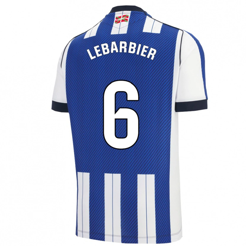 Danxen Enfant Maillot Alex Lebarbier #6 Bleu Blanc Tenues Domicile 2025/26 T-Shirt
