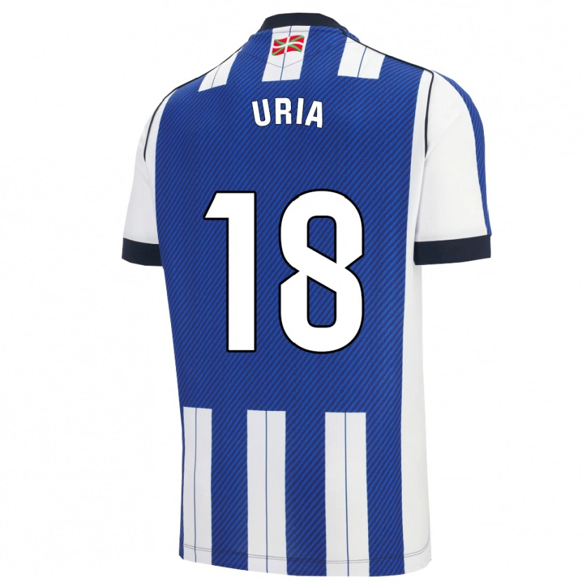 Danxen Enfant Maillot Mirari Uria Gabilondo #18 Bleu Blanc Tenues Domicile 2025/26 T-Shirt