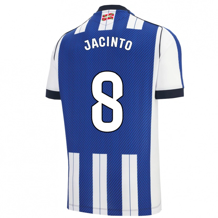 Danxen Enfant Maillot Andreia De Jesus Jacinto #8 Bleu Blanc Tenues Domicile 2025/26 T-Shirt