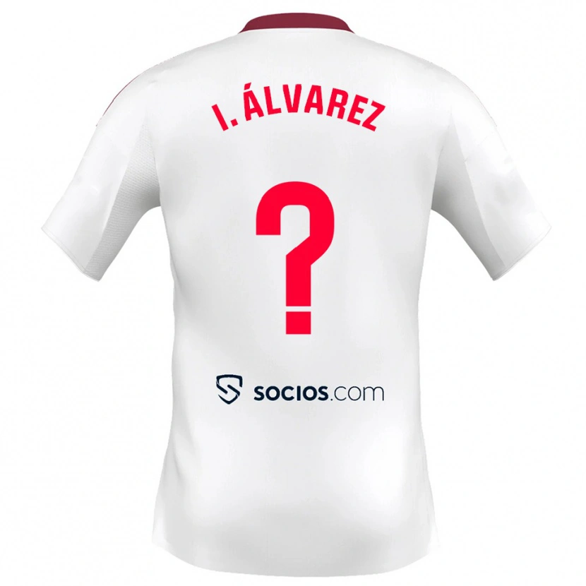 Danxen Enfant Maillot Isabel Álvarez Tenorio #0 Blanc Rouge Tenues Domicile 2025/26 T-Shirt
