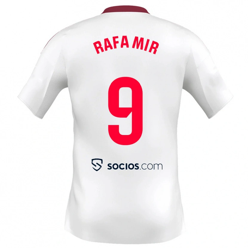 Danxen Enfant Maillot Rafa Mir #9 Blanc Rouge Tenues Domicile 2025/26 T-Shirt
