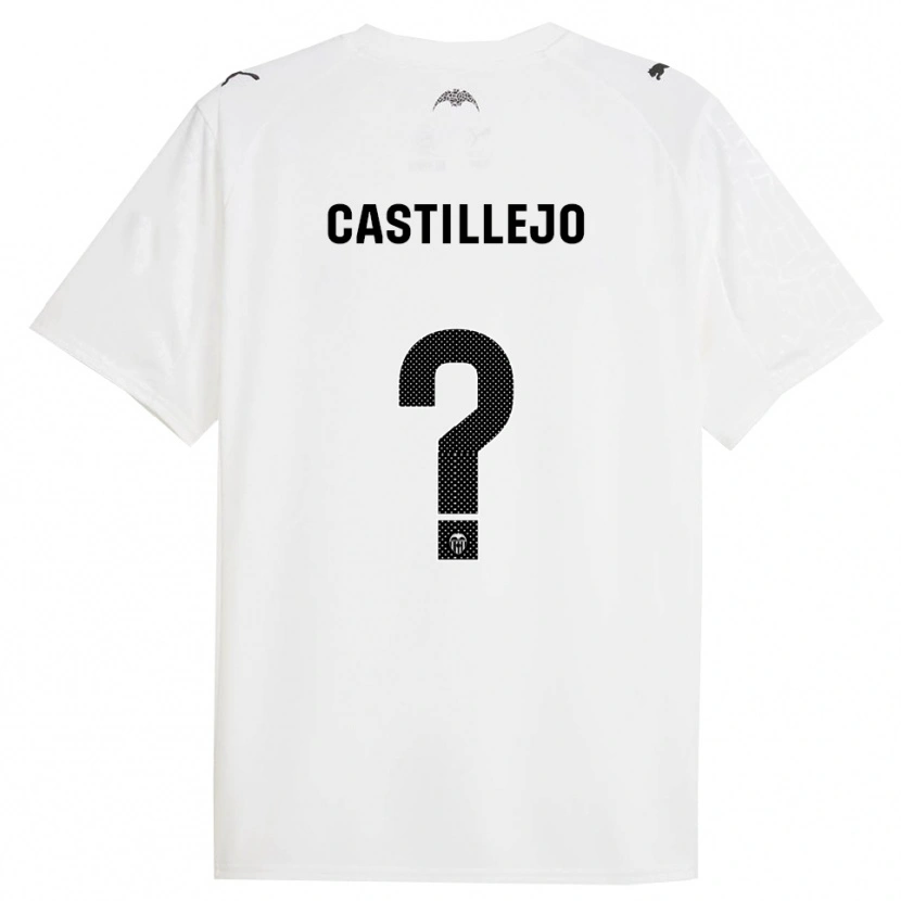 Danxen Enfant Maillot Samu Castillejo #0 Blanc Noir Tenues Domicile 2025/26 T-Shirt