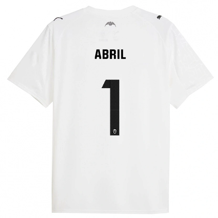 Danxen Enfant Maillot Vicent Abril #1 Blanc Noir Tenues Domicile 2025/26 T-Shirt