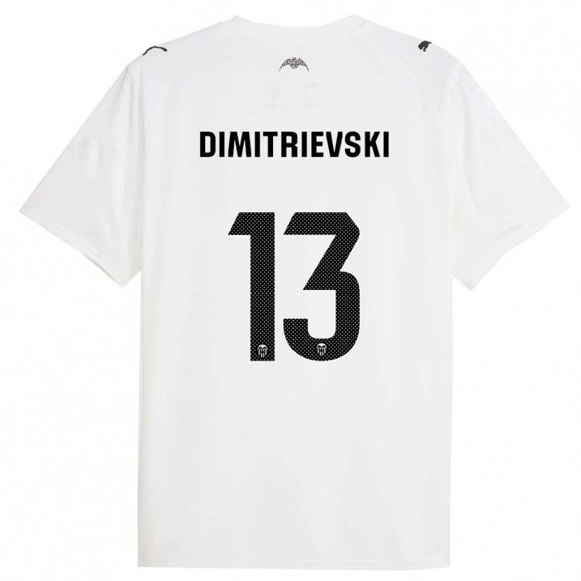 Danxen Enfant Maillot Stole Dimitrievski #13 Blanc Noir Tenues Domicile 2025/26 T-Shirt