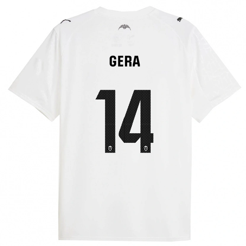 Danxen Enfant Maillot Alin Gera #14 Blanc Noir Tenues Domicile 2025/26 T-Shirt