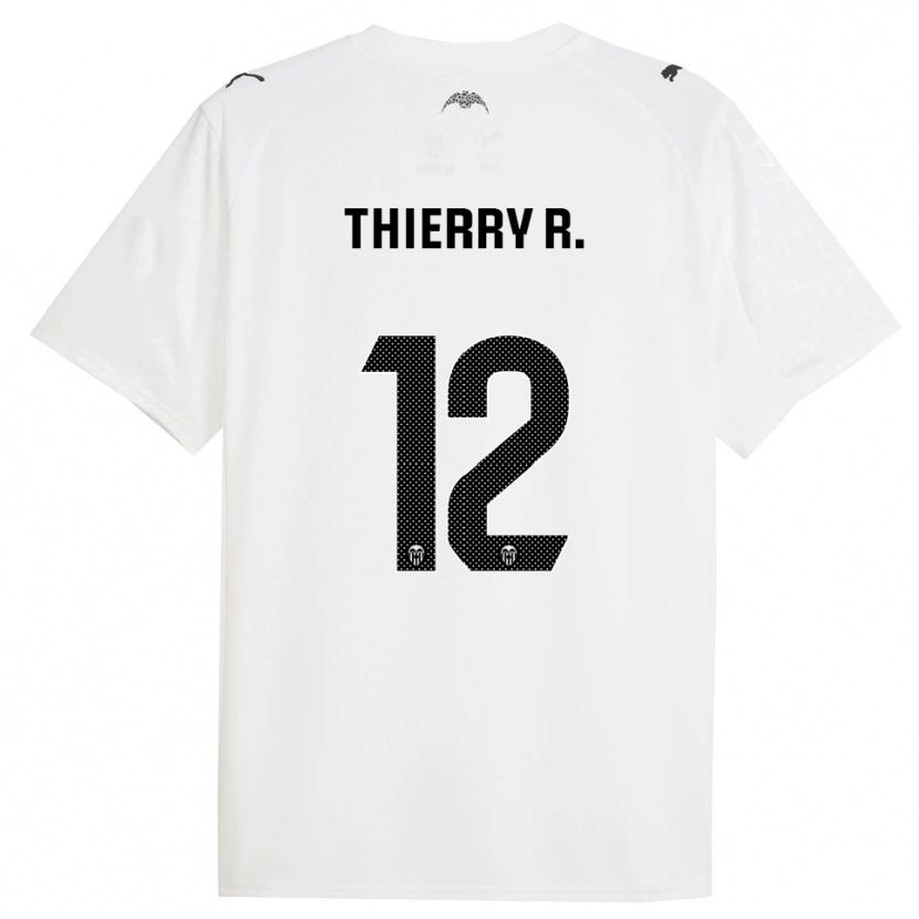 Danxen Enfant Maillot Thierry Correia #12 Blanc Noir Tenues Domicile 2025/26 T-Shirt