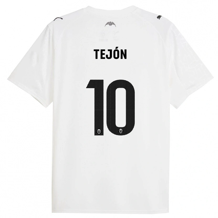 Danxen Enfant Maillot Martín Tejón #10 Blanc Noir Tenues Domicile 2025/26 T-Shirt