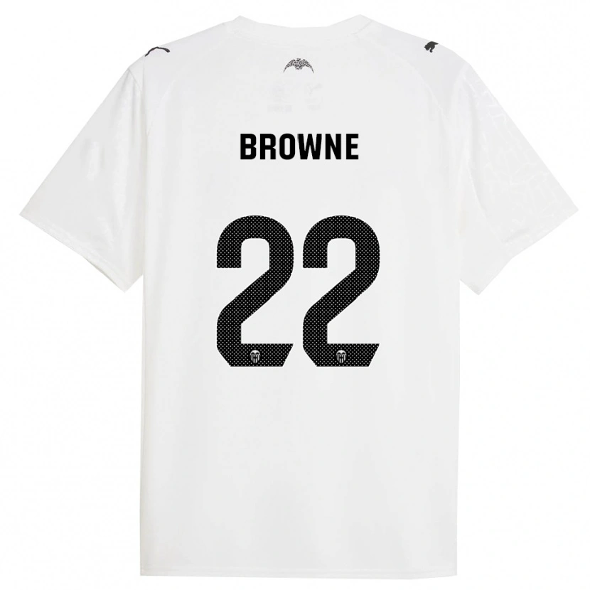Danxen Enfant Maillot Phoenetia Browne #22 Blanc Noir Tenues Domicile 2025/26 T-Shirt