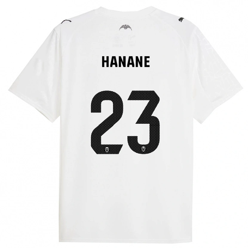 Danxen Enfant Maillot Hanane Ait El Haj #23 Blanc Noir Tenues Domicile 2025/26 T-Shirt