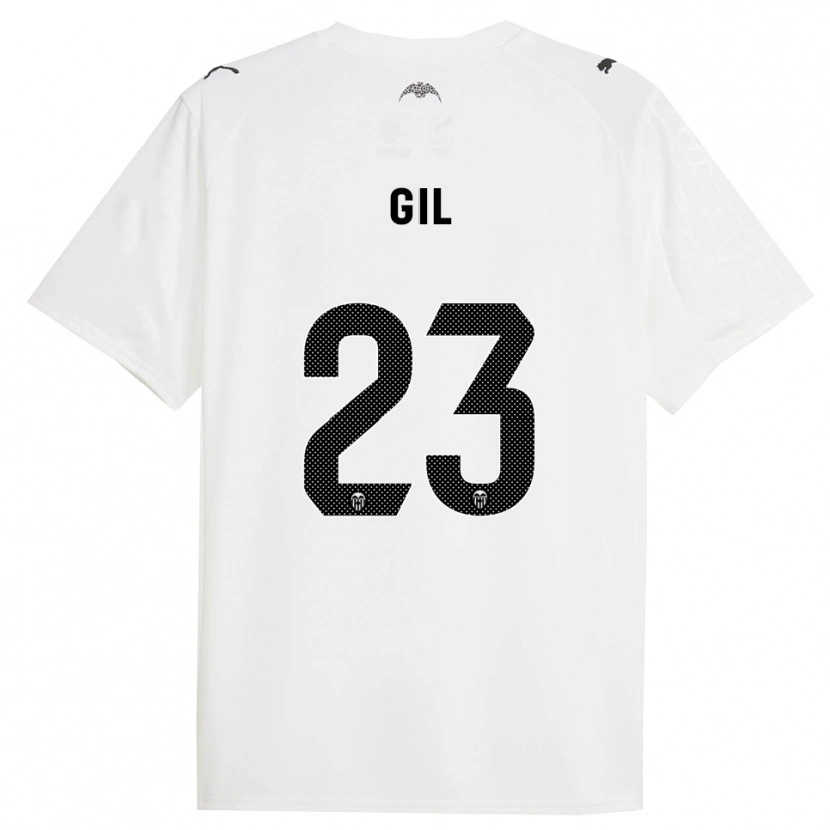 Danxen Enfant Maillot Elena Gil #23 Blanc Noir Tenues Domicile 2025/26 T-Shirt