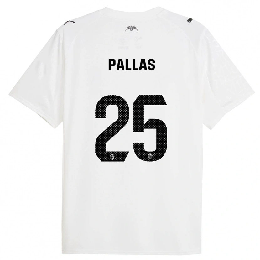 Danxen Enfant Maillot Nerea Pallas #25 Blanc Noir Tenues Domicile 2025/26 T-Shirt