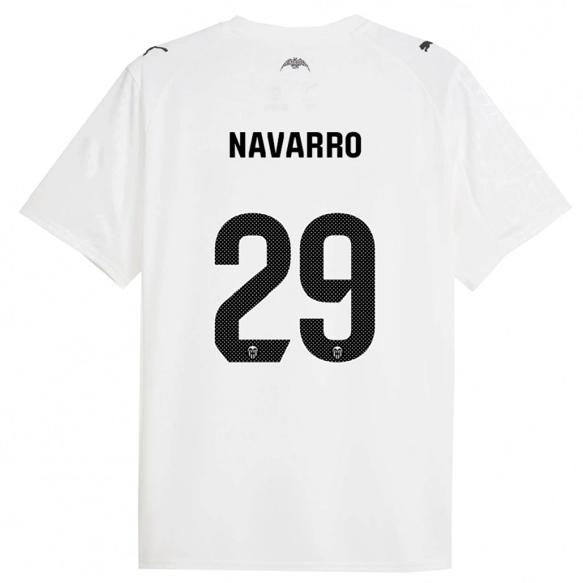 Danxen Enfant Maillot Marcos Navarro #29 Blanc Noir Tenues Domicile 2025/26 T-Shirt