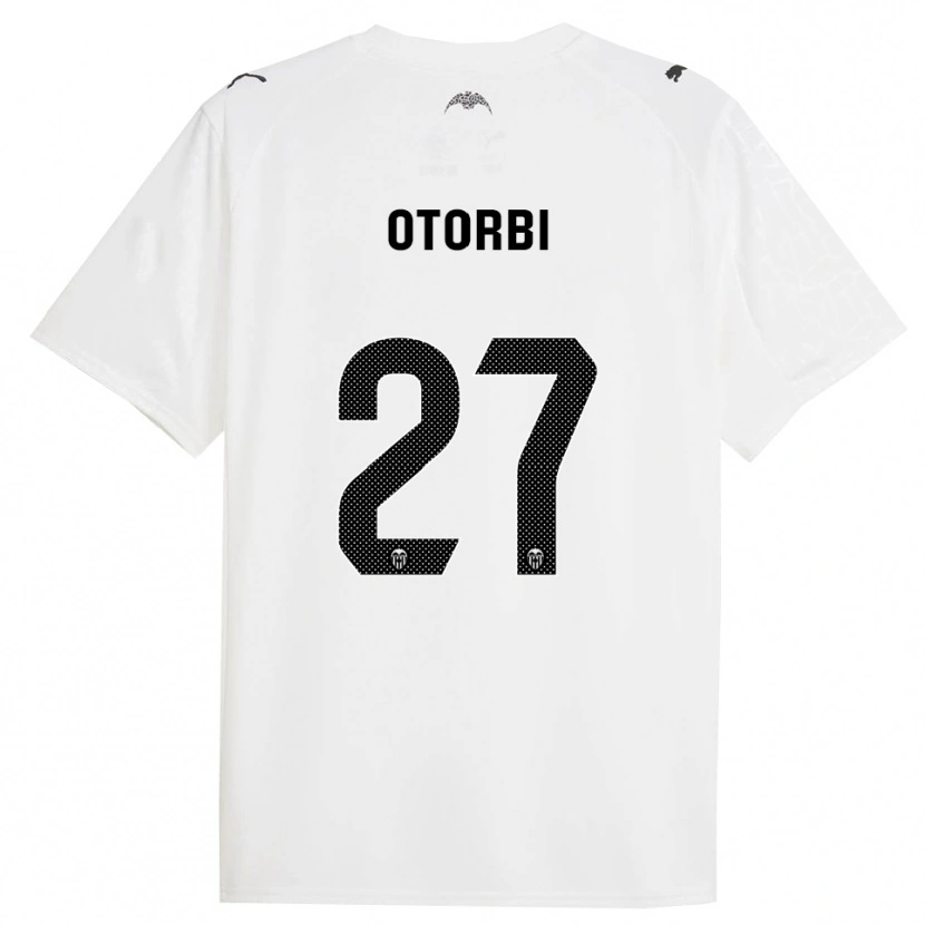 Danxen Enfant Maillot David Otorbi #27 Blanc Noir Tenues Domicile 2025/26 T-Shirt