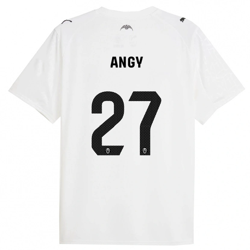 Danxen Enfant Maillot Angy #27 Blanc Noir Tenues Domicile 2025/26 T-Shirt