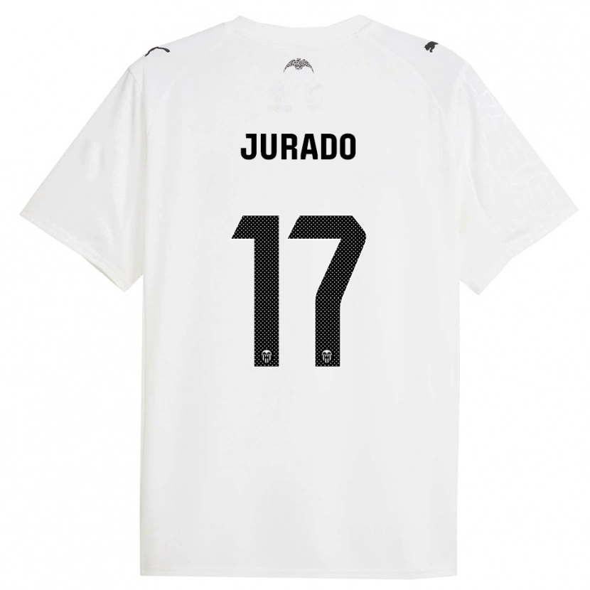 Danxen Enfant Maillot Marc Jurado #17 Blanc Noir Tenues Domicile 2025/26 T-Shirt
