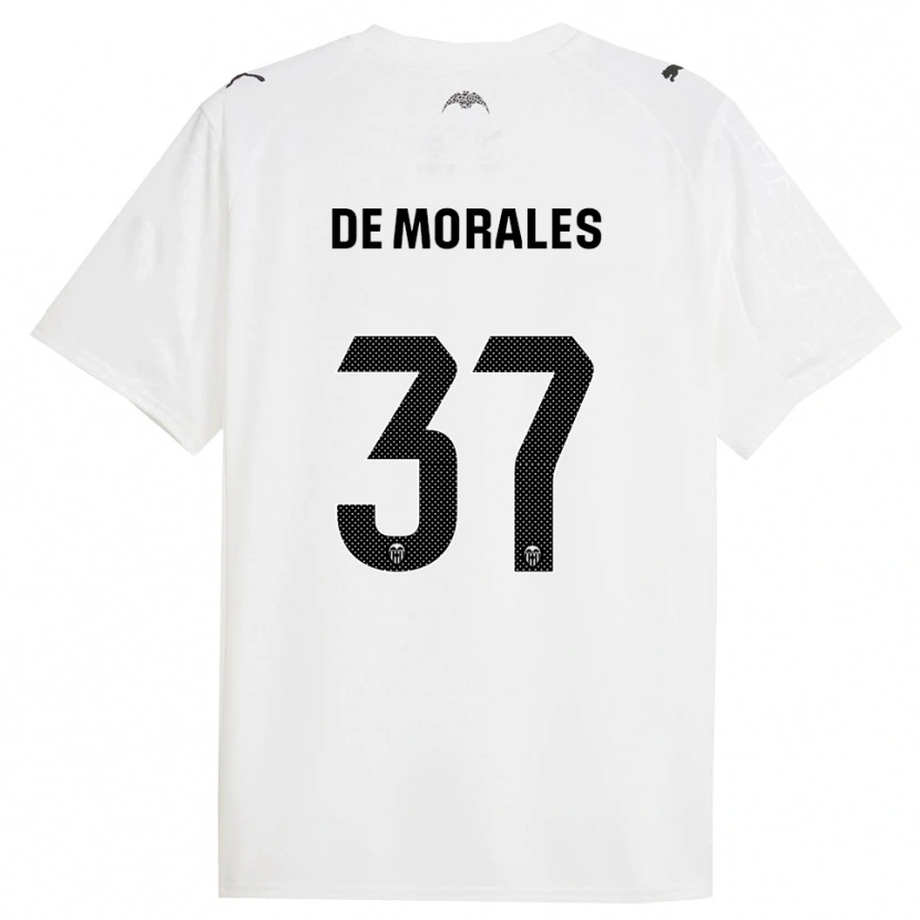 Danxen Enfant Maillot Rubén Muñoz De Morales #37 Blanc Noir Tenues Domicile 2025/26 T-Shirt
