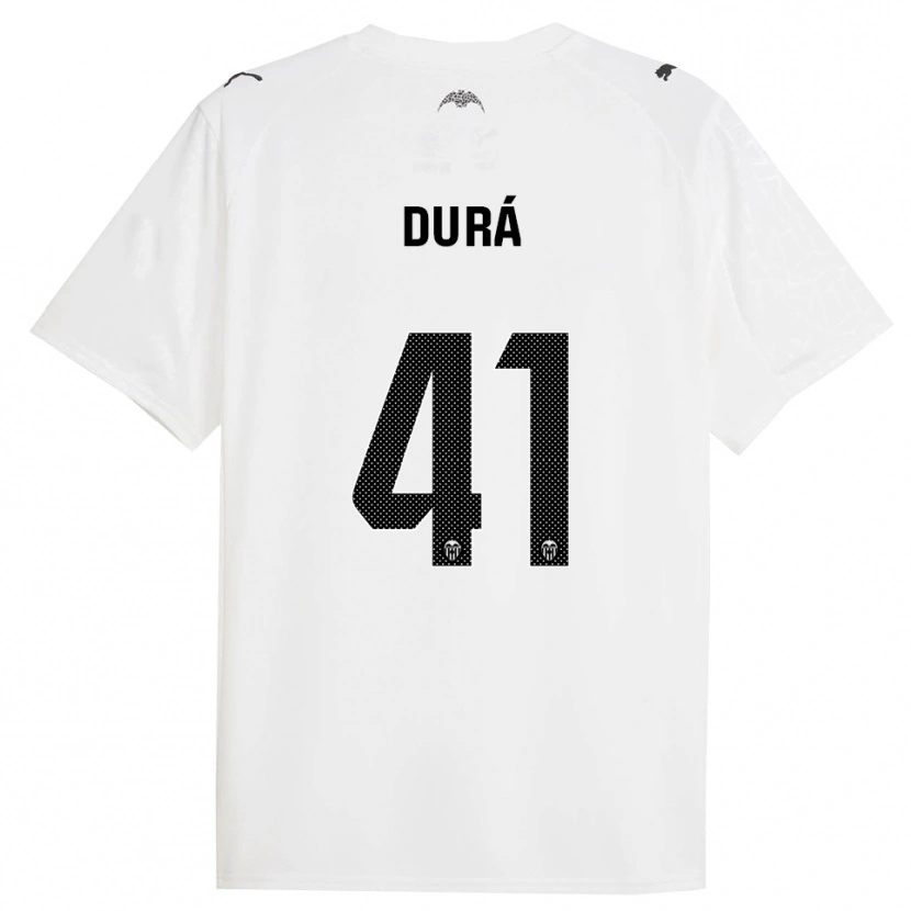 Danxen Enfant Maillot Jaume Durá #41 Blanc Noir Tenues Domicile 2025/26 T-Shirt