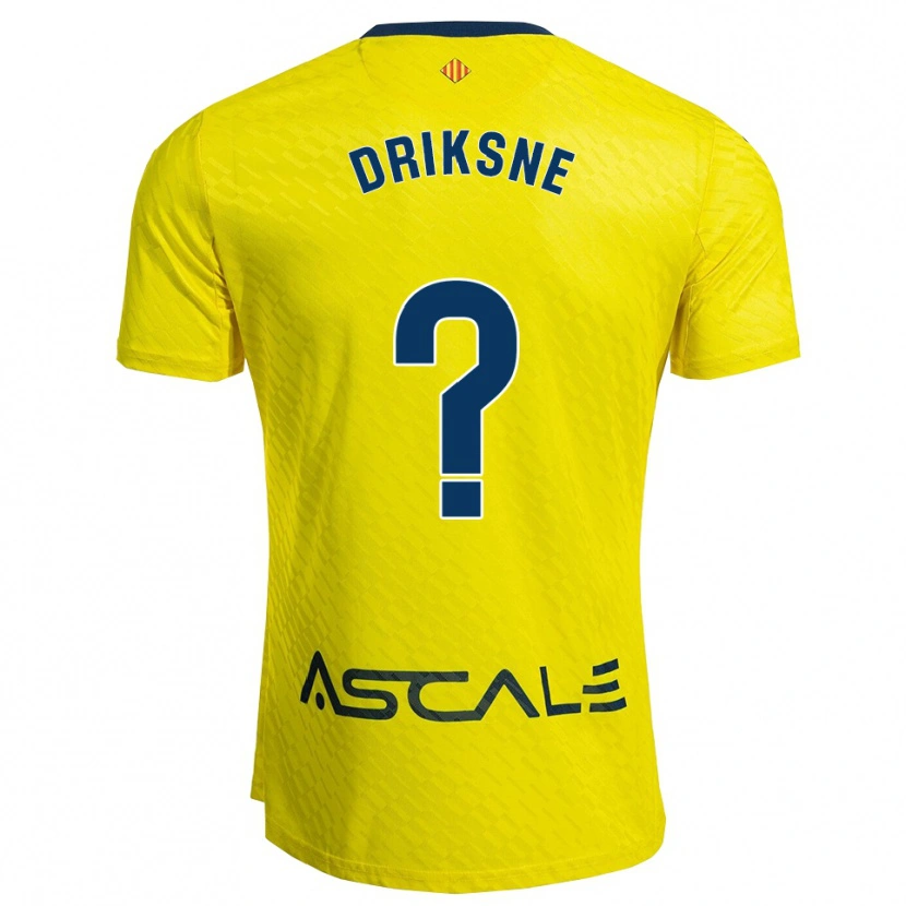 Danxen Enfant Maillot Daniels Driksne #0 Jaune Marine Tenues Domicile 2025/26 T-Shirt