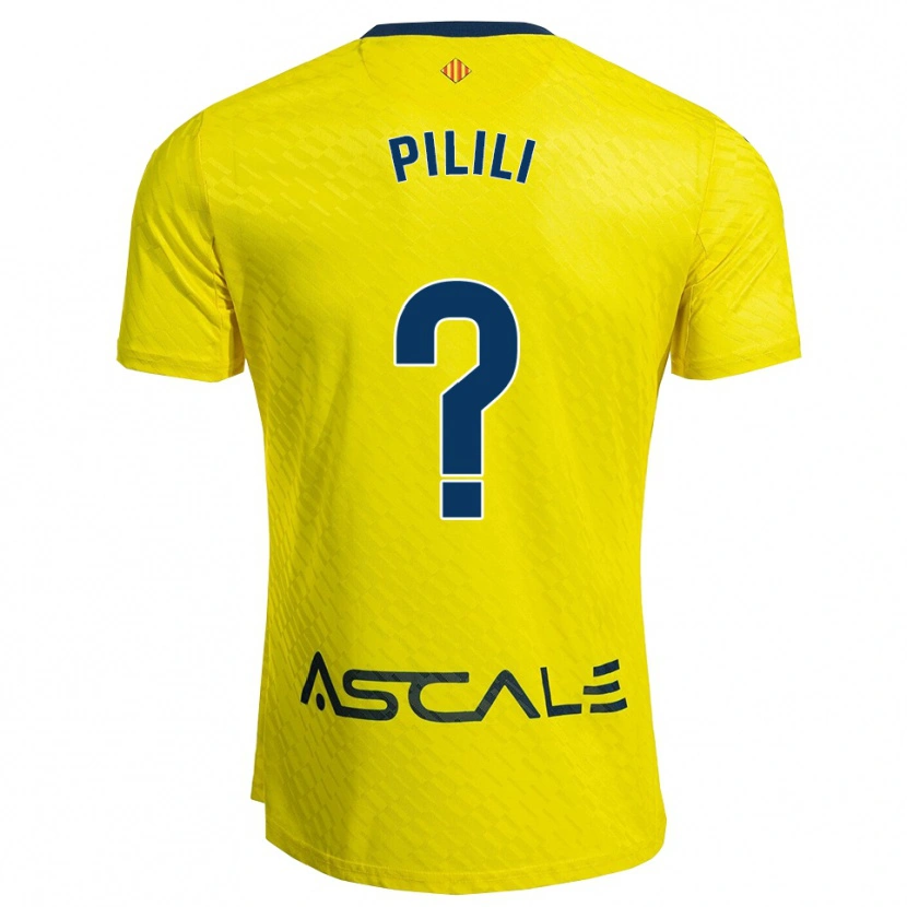 Danxen Enfant Maillot Lucas Pilili #0 Jaune Marine Tenues Domicile 2025/26 T-Shirt