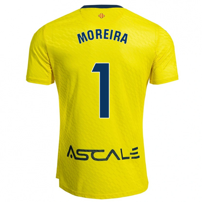 Danxen Enfant Maillot Yago Moreira #1 Jaune Marine Tenues Domicile 2025/26 T-Shirt