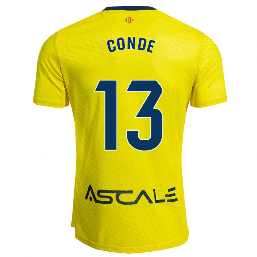 Danxen Enfant Maillot Diego Conde #13 Jaune Marine Tenues Domicile 2025/26 T-Shirt