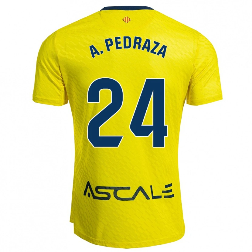 Danxen Enfant Maillot Alfonso Pedraza #24 Jaune Marine Tenues Domicile 2025/26 T-Shirt