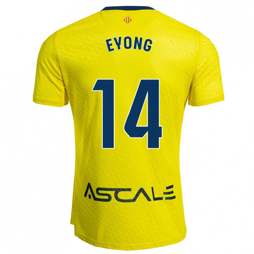 Danxen Enfant Maillot Etta Eyong #14 Jaune Marine Tenues Domicile 2025/26 T-Shirt