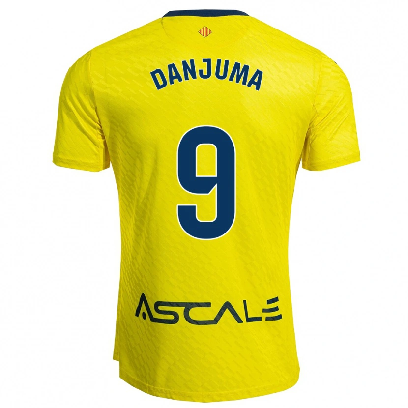Danxen Enfant Maillot Arnaut Danjuma #9 Jaune Marine Tenues Domicile 2025/26 T-Shirt