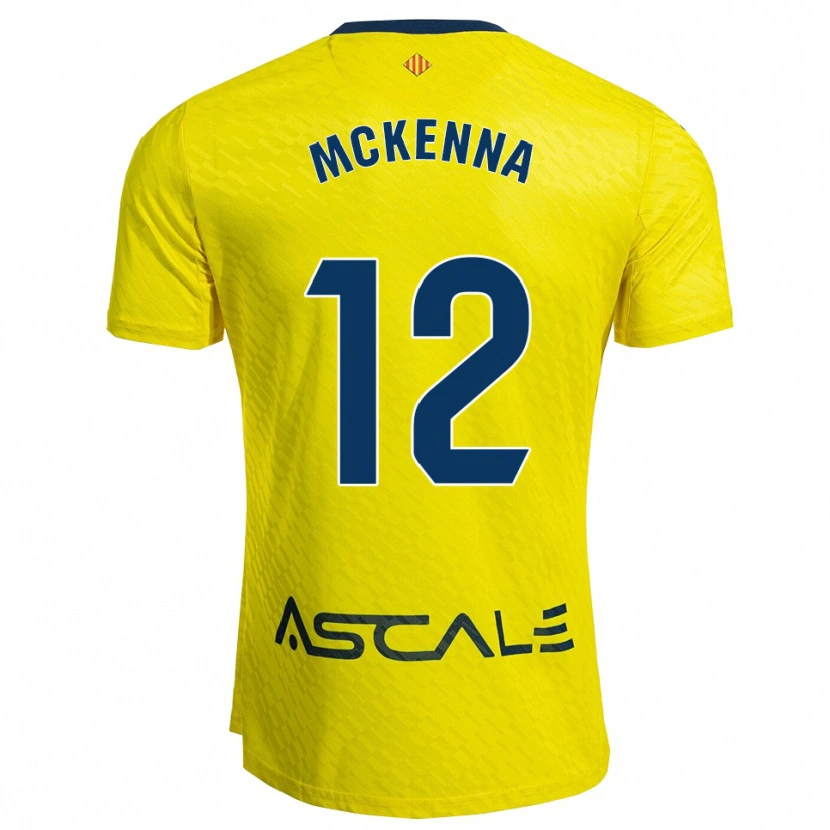 Danxen Enfant Maillot Kayla Mckenna #12 Jaune Marine Tenues Domicile 2025/26 T-Shirt