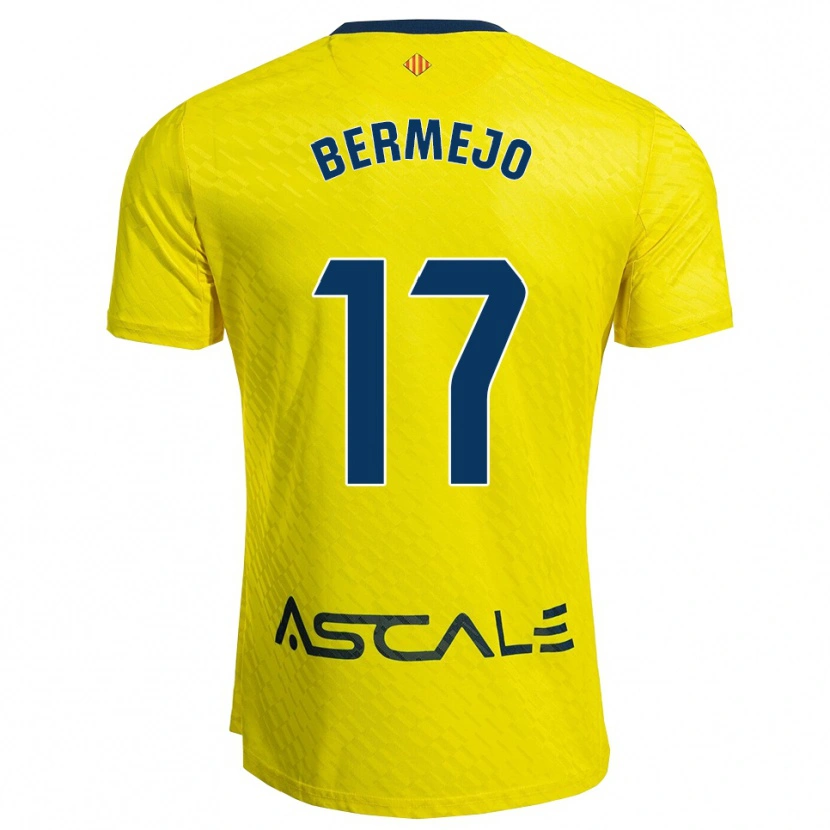 Danxen Enfant Maillot Celso Bermejo #17 Jaune Marine Tenues Domicile 2025/26 T-Shirt